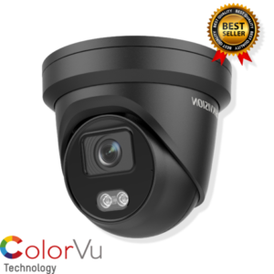 4MP Full HD Turret PoE Colorvu SD-slot PoE Microfoon Zwart