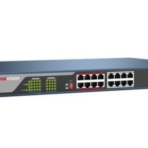 DS-3E0318P-E, 16 PoE poorten, 250meter PoE bereik