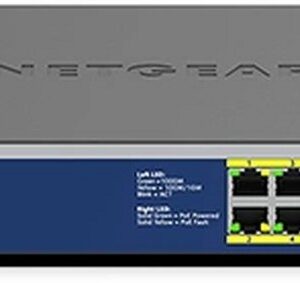 NETGEAR GS516PP Unmanaged Gigabit Ethernet (10/100/1000) Power over Ethernet (PoE) Blauw, Grijs