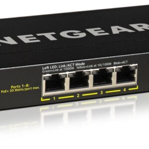 Netgear GS308PP Unmanaged Gigabit Ethernet (10/100/1000) Power over Ethernet (PoE) Zwart