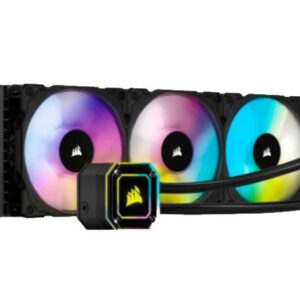 Corsair iCUE H150i Elite Processor Alles-in-één vloeistofkoeler 12 cm Zwart