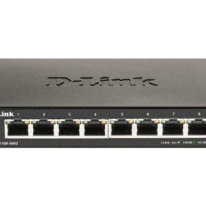 D-Link DGS-1100-08V2 netwerk-switch Managed L2 Gigabit Ethernet (10/100/1000) Zwart