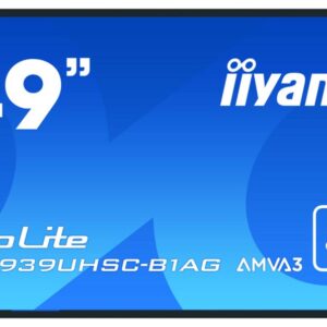 iiyama ProLite TF4939UHSC-B1AG computer monitor 124,5 cm (49") 3840 x 2160 Pixels 4K Ultra HD LED Touchscreen Multi-gebruiker Zwart