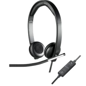 Logitech H650E Headset Hoofdband Zwart, Zilver