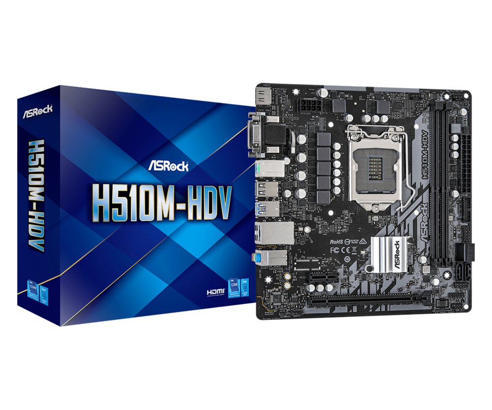Asrock H510M-HDV Intel H510 LGA 1200 micro ATX