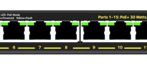 NETGEAR 16-Port High-Power PoE+ Gigabit Ethernet Plus Switch (231W) with 1 SFP port (GS316EPP)