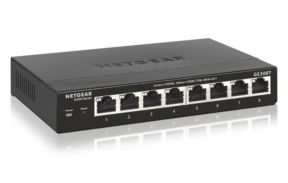 NETGEAR GS308T Managed L2 Gigabit Ethernet (10/100/1000) Zwart