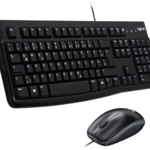 Logitech Desktop MK120 toetsenbord USB QWERTZ Duits Inclusief muis Zwart