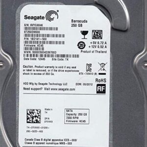 HDD Seagate 3.5inch / 250GB / 7200RPM PULLED