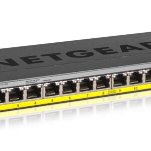 NETGEAR GS116PP Unmanaged Gigabit Ethernet (10/100/1000) Power over Ethernet (PoE) Zwart