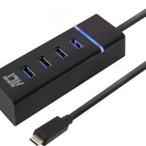 ACT AC6415 interface hub USB 3.2 Gen 1 (3.1 Gen 1) Type-C 5000 Mbit/s Zwart