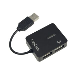 LogiLink USB 2.0 4-Port Hub 480 Mbit/s Zwart
