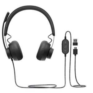 Logitech Zone Headset Bedraad Hoofdband Oproepen/muziek USB Type-C Grafiet