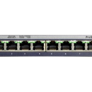 Netgear ProSAFE Unmanaged Plus Switch - GS108E - 8 Gigabit Ethernet poorten