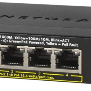 NETGEAR GS305Pv2 Unmanaged Gigabit Ethernet (10/100/1000) Power over Ethernet (PoE) Zwart