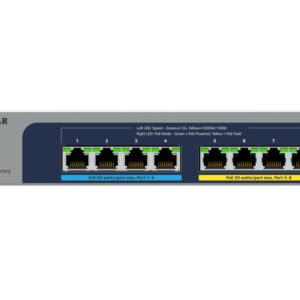 NETGEAR 8-port Ultra60 PoE++ Multi-Gigabit (2.5G) Ethernet Plus Switch