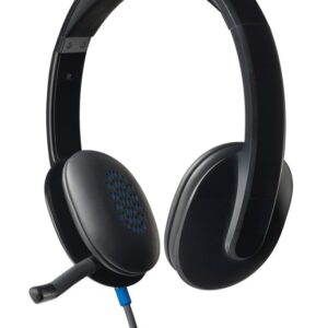 Logitech H540 USB Computer Headset Met high-definition geluid en knoppen op het oorstuk
