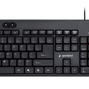 Gembird KBS-UM-04 toetsenbord USB QWERTY Amerikaans Engels Zwart