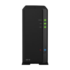 Synology DiskStation DS118 data-opslag-server NAS Compact Ethernet LAN Zwart RTD1296