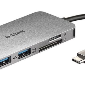 D-Link DUB-M610 notebook dock & poortreplicator Bedraad USB 3.2 Gen 1 (3.1 Gen 1) Type-C Aluminium, Zwart