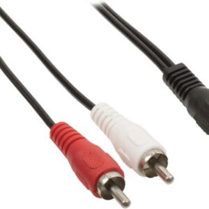 Nedis CAGP22200BK30 audio kabel 3 m 3.5mm 2 x RCA Zwart