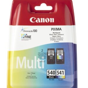 Canon PG-540/CL-541 Multi pack inktcartridge 2 stuk(s) Origineel Zwart, Cyaan, Magenta, Geel