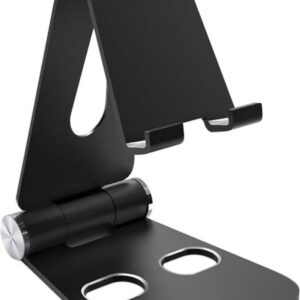Mobiparts Phone Stand Holder Metal maat M - Zwart