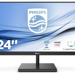 Philips E Line 245E1S/00 LED display 60,5 cm (23.8") 2560 x 1440 Pixels 2K Ultra HD LCD Zwart
