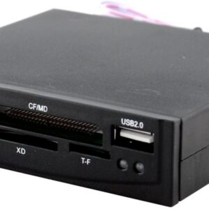 Retail Cardreader intern 3.5inch USB2.0 Black + 1 x USB Port