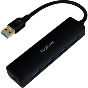 LogiLink UA0295 interface hub USB 3.2 Gen 1 (3.1 Gen 1) Type-A 5000 Mbit/s Zwart