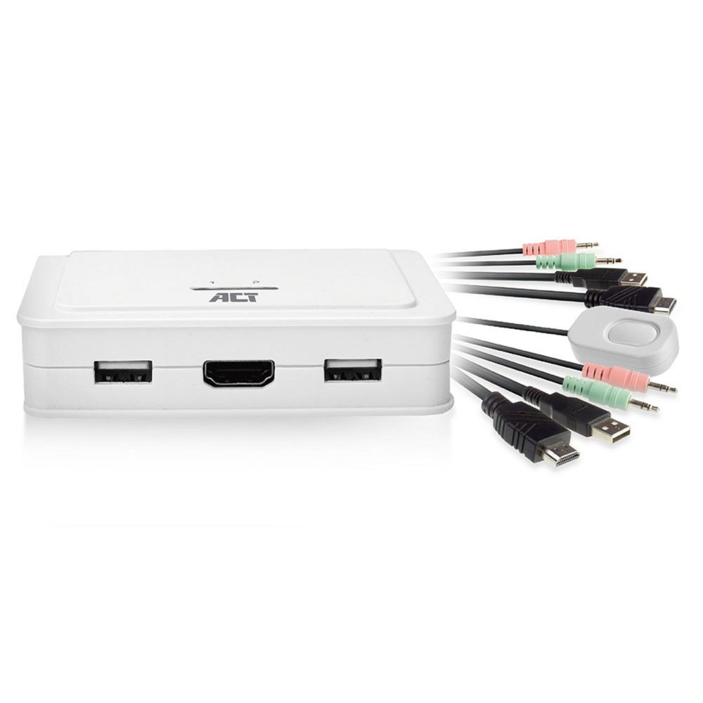 ACT AC7910 HDMI 4K KVM switch met vaste kabels
