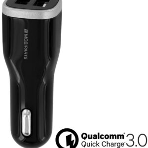 Mobiparts Quick Charge Car Charger Dual USB 5A Black