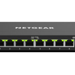 NETGEAR GS308E Managed Gigabit Ethernet (10/100/1000) Zwart